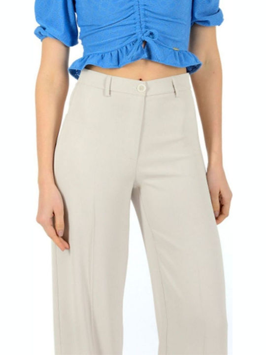 Pantaloni Largi Dama Albi