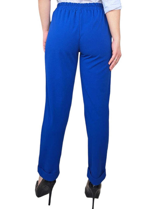 Remix Damen Stoff Hose Blau