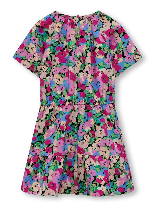 Kids Only Kids Dress Floral Short Sleeve Multicolour