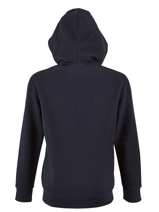 Kids Moda Boys Hooded Sweatshirt with Zipper Navy Blue