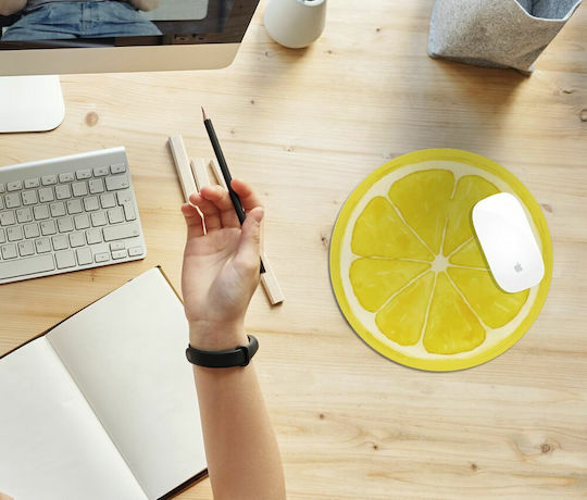 Koupakoupa Λεμόνι Mouse Pad (200mm) Κίτρινο KP_5293_MOUSEPAD-ROUND