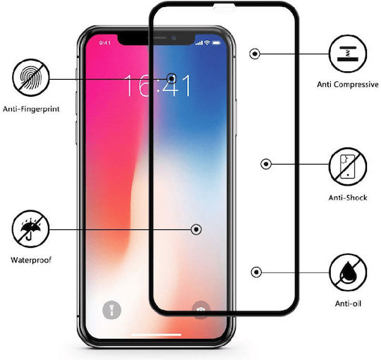 0.26мм Пълно лепило Закалено стъкло за цялото лице Черен (Realme 9 5G / 9 Pro)