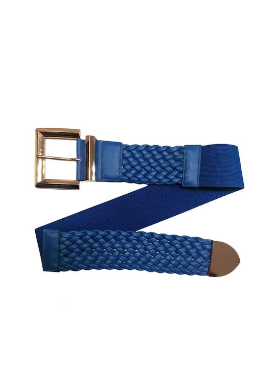 Elastic Women's Belt Blue