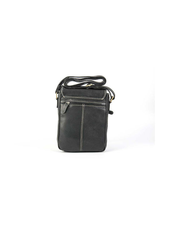 Fetiche Leather Leder Herrentasche Schulter / Crossbody Schwarz