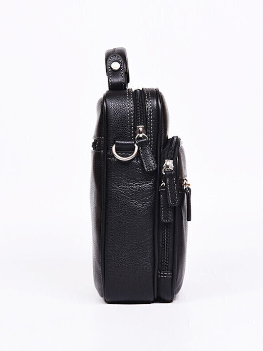 Piele Geantă pentru bărbați De umăr / tip crossbody Neagră
