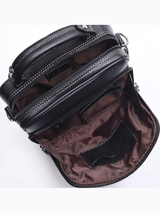 Piele Geantă pentru bărbați De umăr / tip crossbody Neagră
