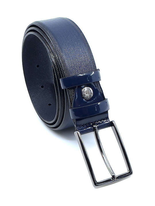 Legend Accessories Men's Artificial Leather Belt Blue
