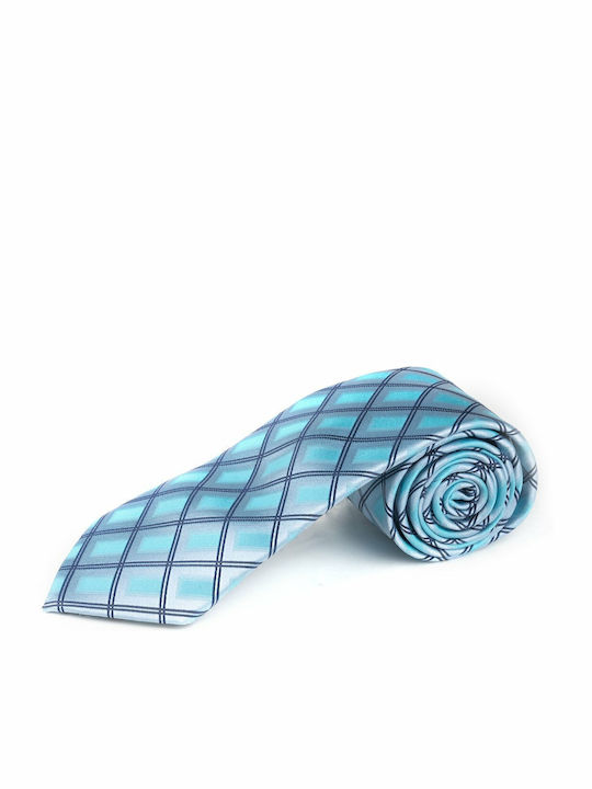 Silk Men's Tie Set Printed Blue