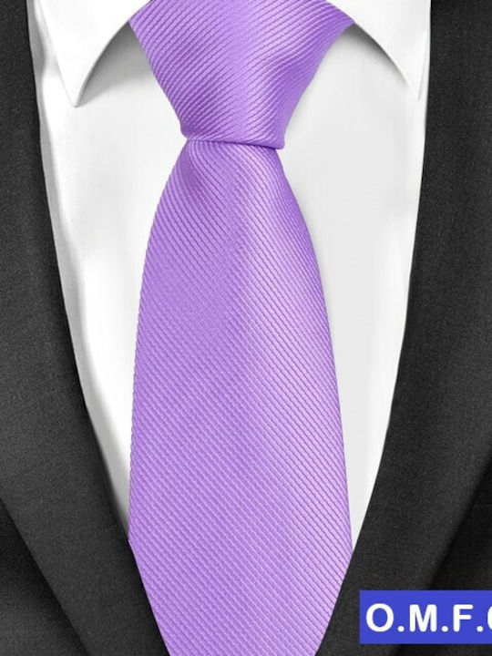 Ανδρική Γραβάτα Μονόχρωμη σε Μωβ Χρώμα
