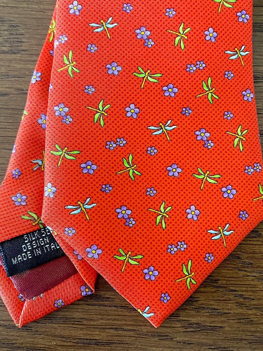 Silk Men's Tie Printed Red