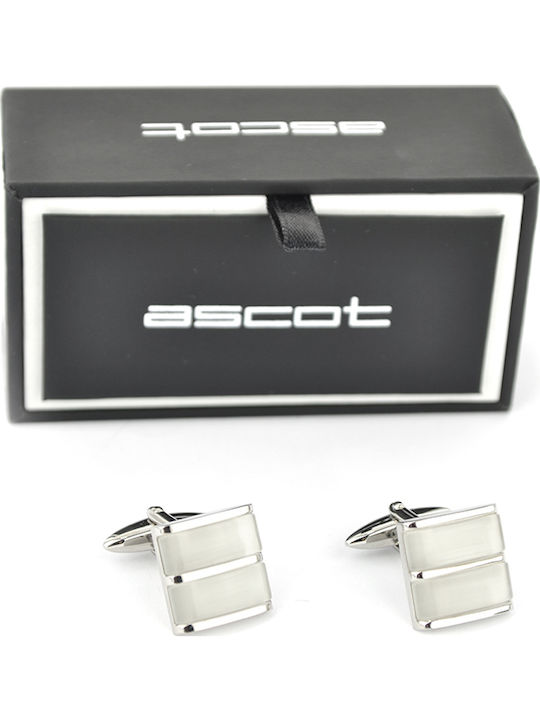 Ascot Cufflinks in White Color Ascot Cufflinks in White Color