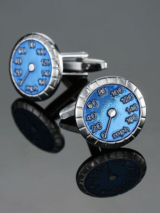 Cufflinks of Steel Blue