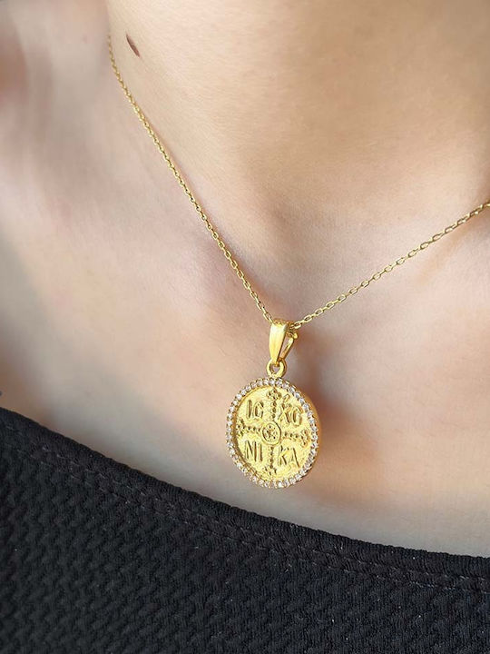 Goldjewels Charm Amulett Konstantin aus Vergoldet Silber mit Zirkon