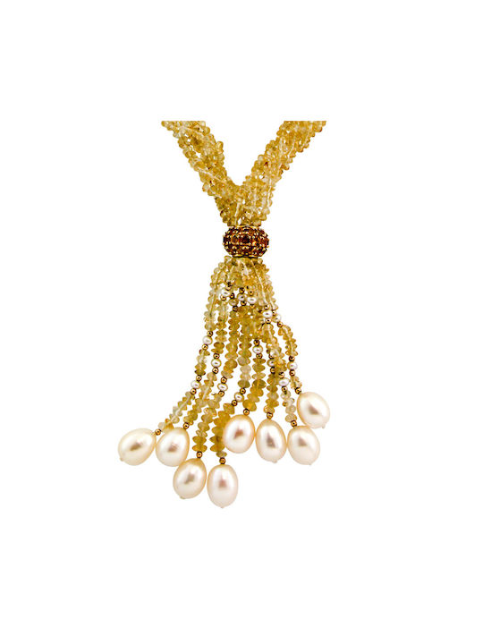 Necklace from Gold 18k with Pearls