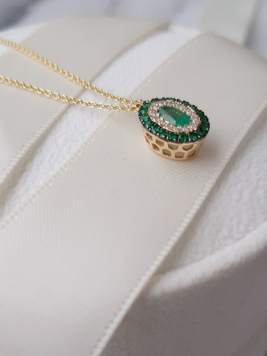 Halskette aus 18K Gold Grün