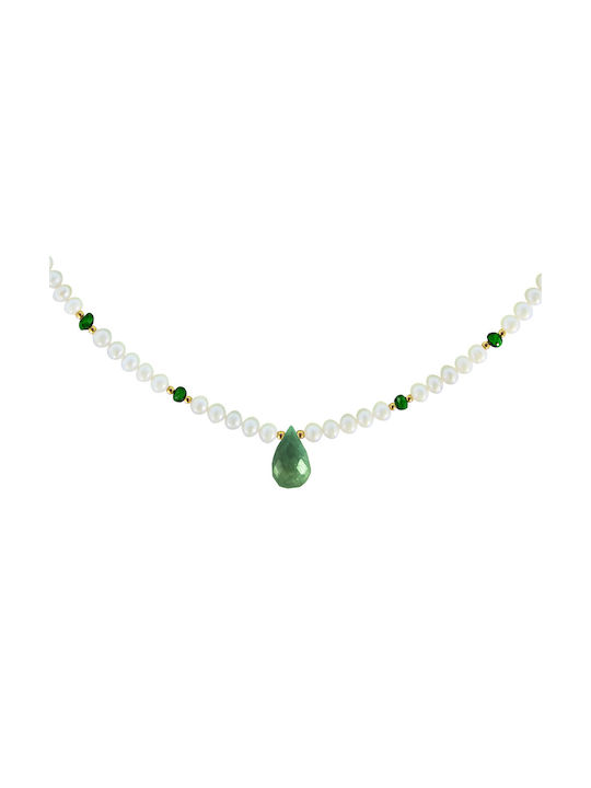 Necklace from White Gold 14K