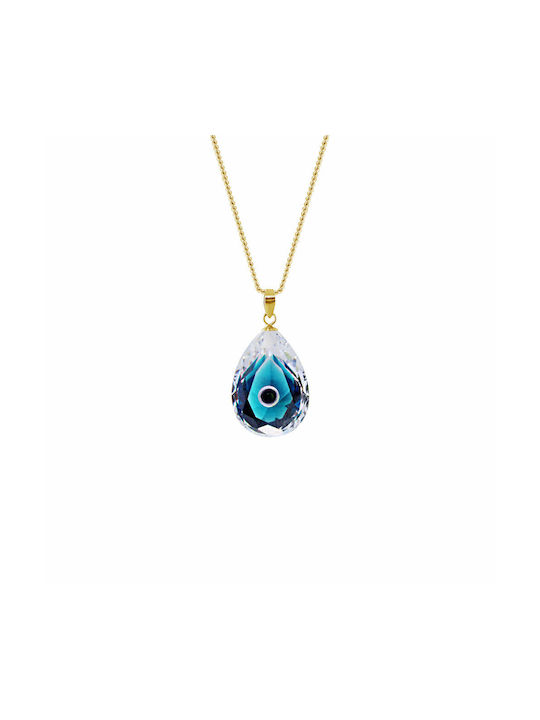 Charm Auge aus Gold 14K mit Zirkon