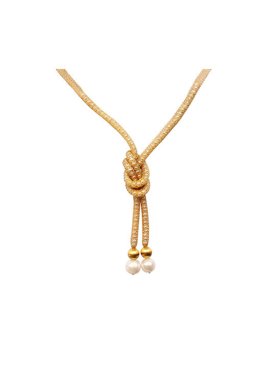 Necklace from Gold 18k with Pearls