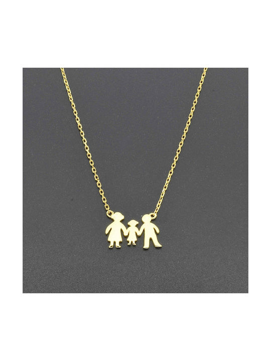 Necklace Family from Gold Plated Silver