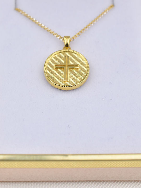 Goldjewels Halskette Doppelter Amulett aus Gold 14K