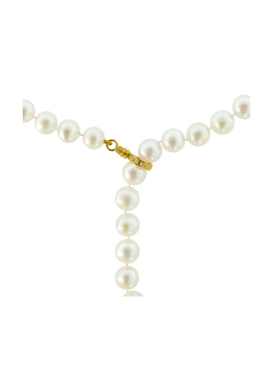 Necklace from Gold 18k with Pearls & Diamond