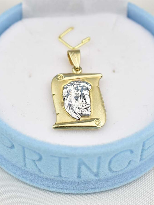 Goldjewels Halskette Doppelter Amulett aus Gold 14K