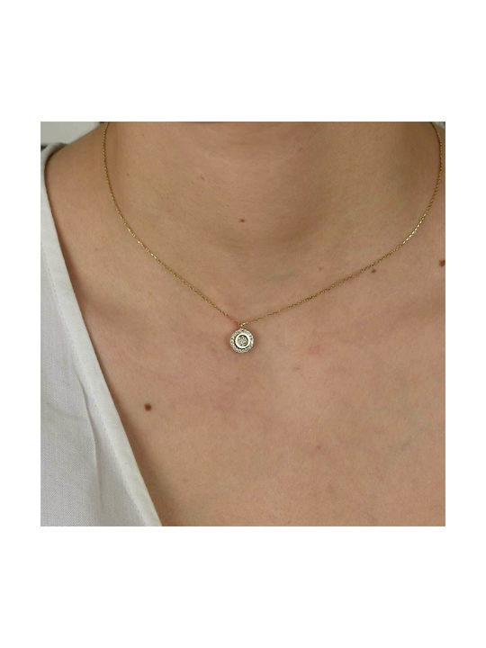 Necklace from Gold 14K with Zircon