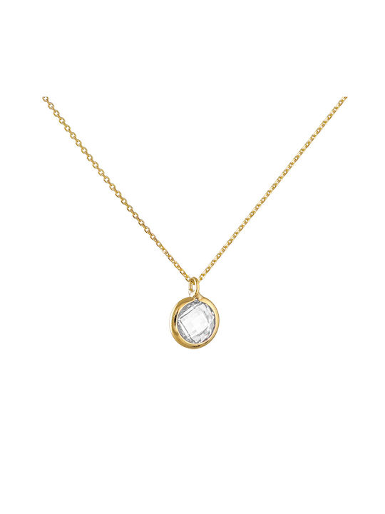 Necklace from Gold 14K with Zircon