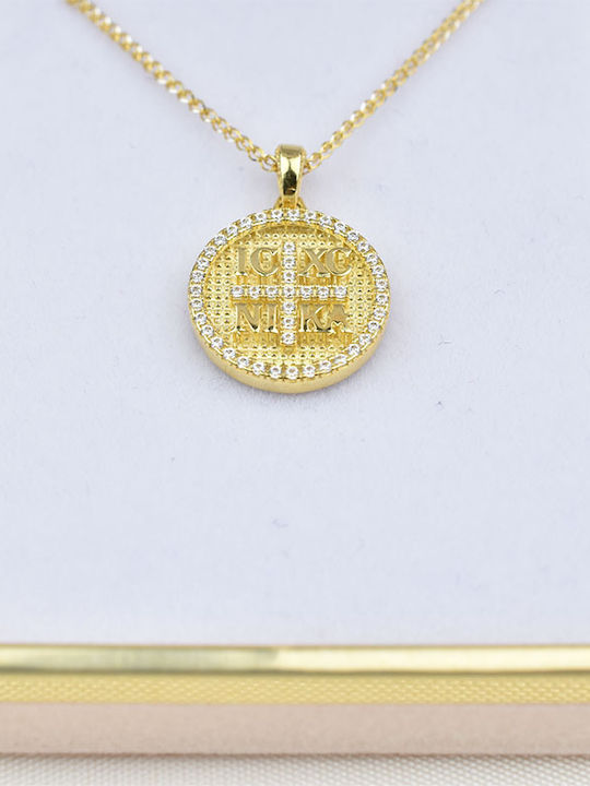 Goldjewels Doppelter Halskette mit Talisman aus 14K Gold Goldjewels Doppelter Halskette mit Talisman aus 14K Gold