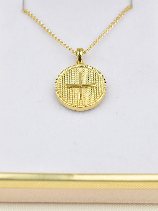 Goldjewels Κολιέ Διπλό Φυλαχτό από Χρυσό 14Κ