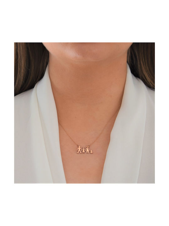 Necklace Family from Rose Gold 14K