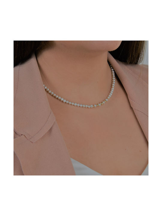 Necklace from Gold 14K with Pearls