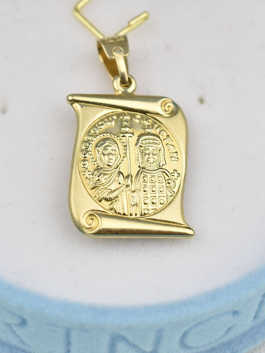 Goldjewels Κολιέ Διπλό Φυλαχτό από Χρυσό 9Κ