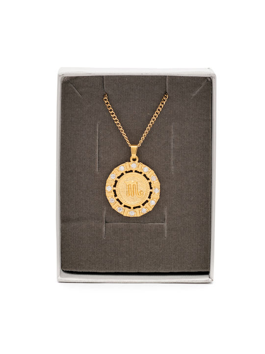 Zodiac Necklace Zodiac Sign Gold Plated with Zircon