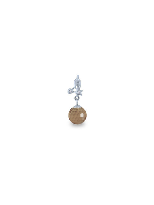 Charm from Gold 18k with Diamond & Zircon