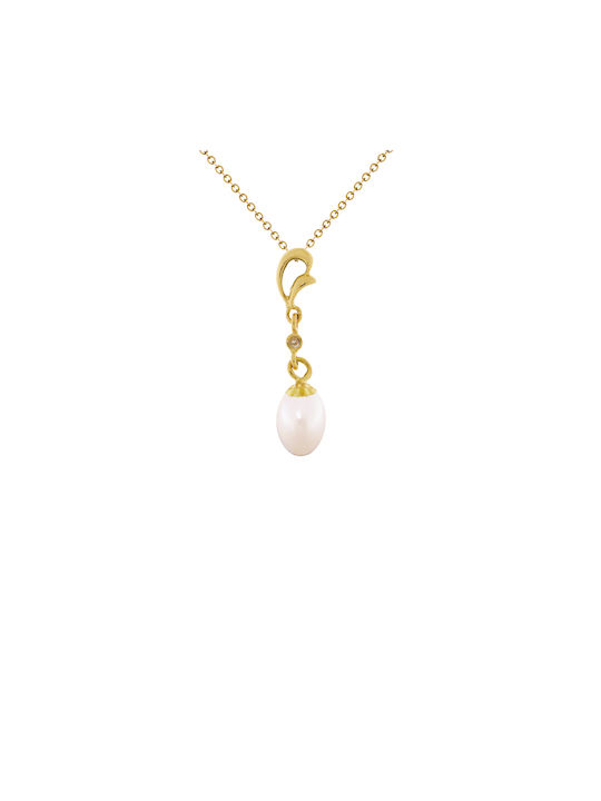 Charm aus Gold 18k mit Perlen & Diamant