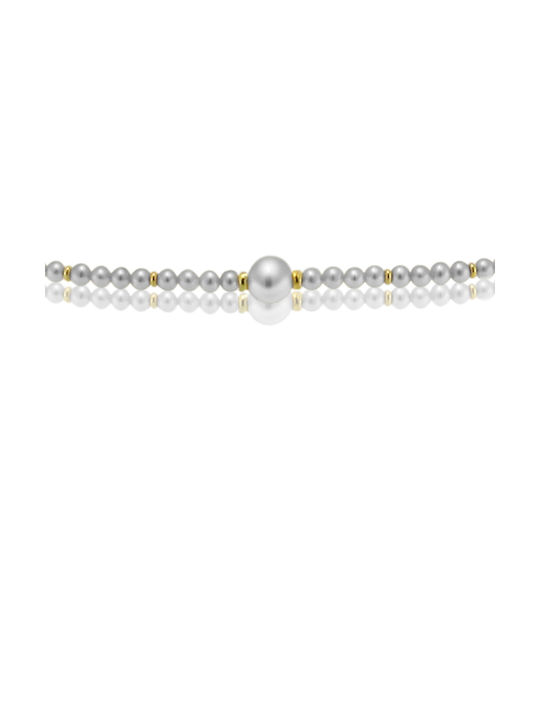 Necklace from Gold 14K with Pearls