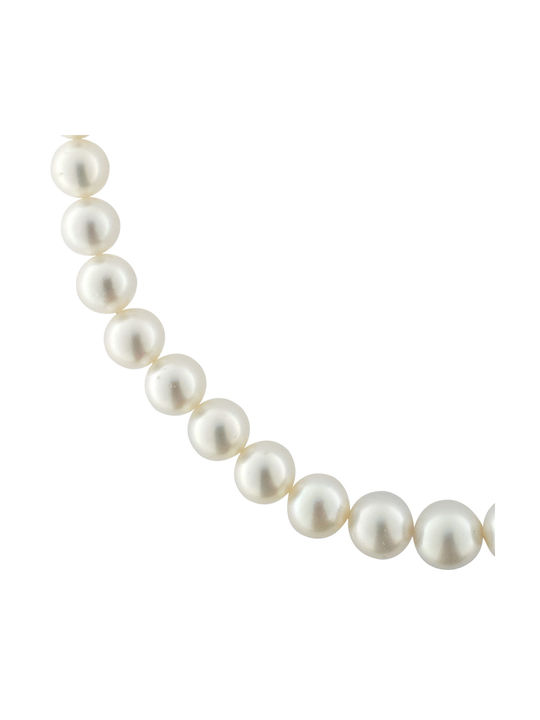 Necklace from White Gold 18k with Pearls