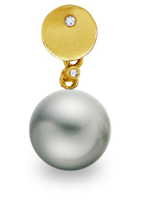 Margaritari Charm with Stones made of 18k Gold Gray
