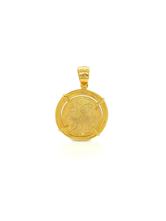 Charm Amulet Constantine from Gold 9 K