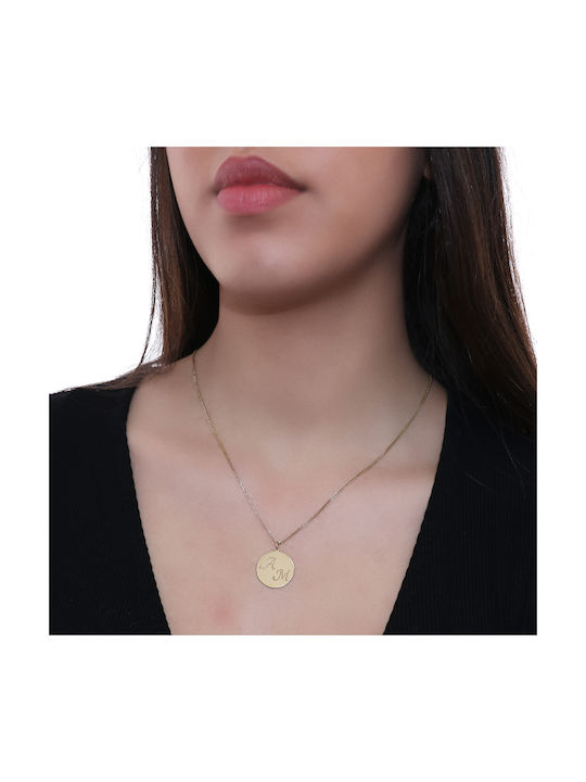 Colier Monogramă din Aur 14K