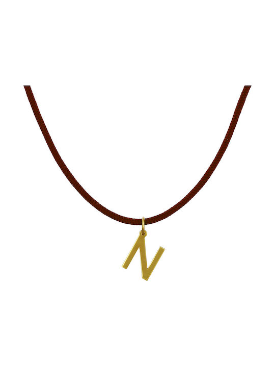 Halskette Monogramm aus Gold 14K