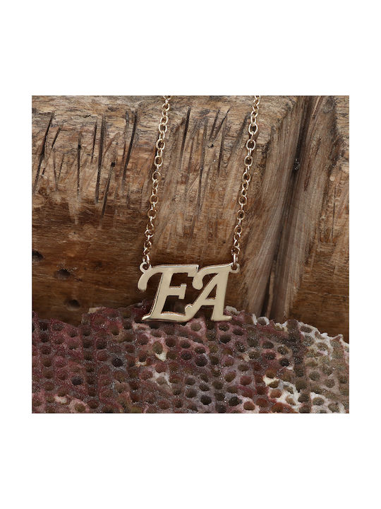 Necklace Monogram from Gold 14K