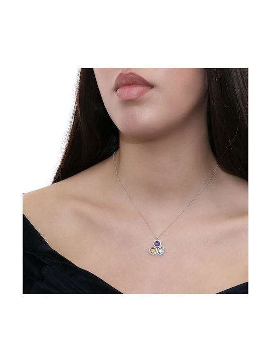 Necklace from Gold 18k with Zircon