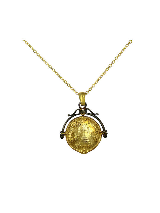 Necklace Constantine Amulet from Gold Plated Silver