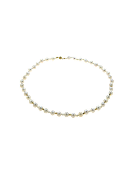 Necklace from Gold 14K with Pearls