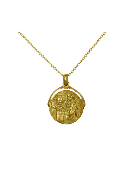 Necklace Constantine Amulet from Gold Plated Silver