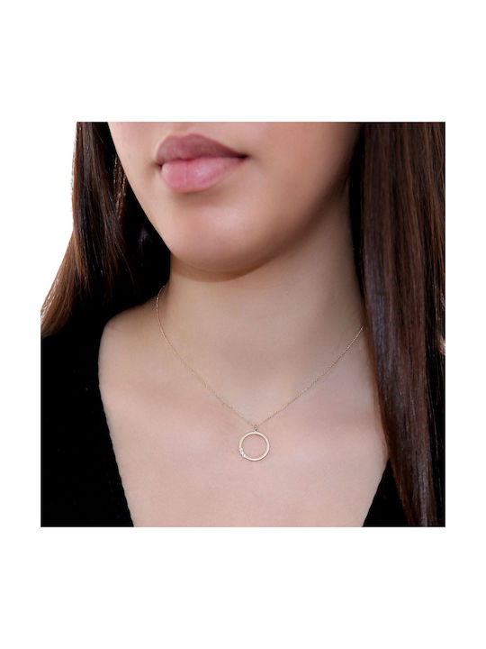 Halskette aus Gold 14K mit Diamant