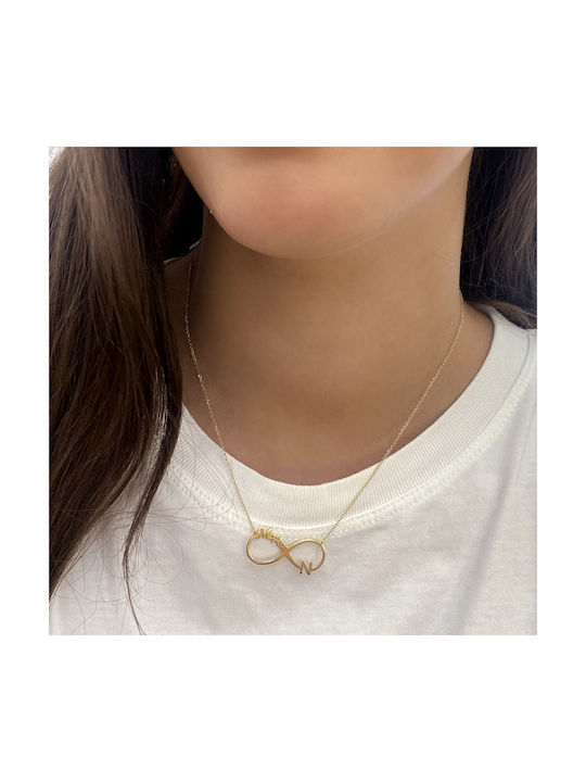 Halskette Monogramm aus Gold 14K