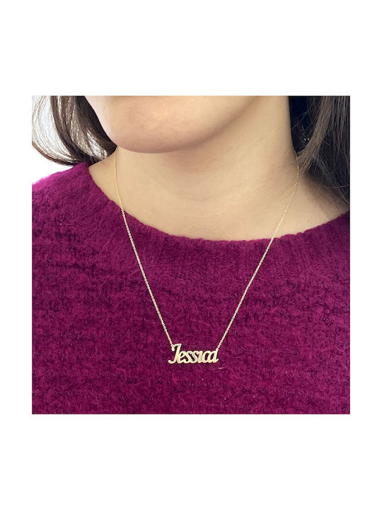 Necklace Name from Gold 14K